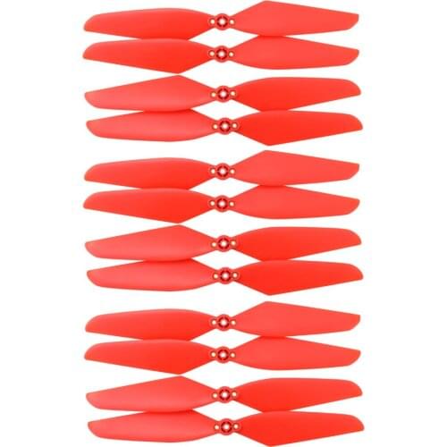 12PCS Red Propeller For D15 MJX B20 Bugs20 EIS Electronic Image Stabilization Brushless Dual GPS Quadcopter Aerial Drone