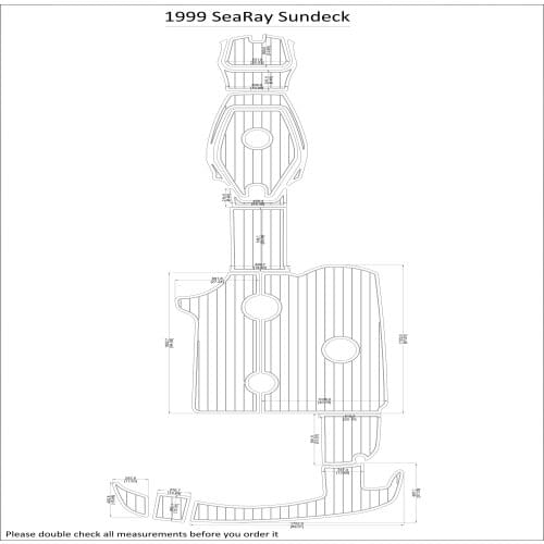 1999 SeaRay Sundeck Swim Step & Cockpit Pad Boat EVA Teak Decking 1/4" 6mm