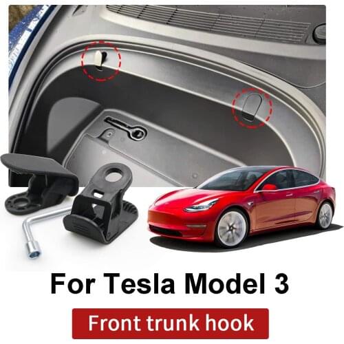 [2PCS] Model3 Car Front Trunk Hook For Tesla Model 3 Interior Accessories Functional Front Spare Box Hook For Tesla Model Three