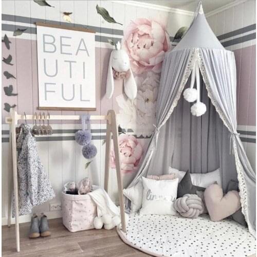 2020 Hung Crib Netting Cotton Kid Baby Bed Canopy Bedcover Mosquito Net Curtain Bedding Round Dome Tent Fly Insect Protection