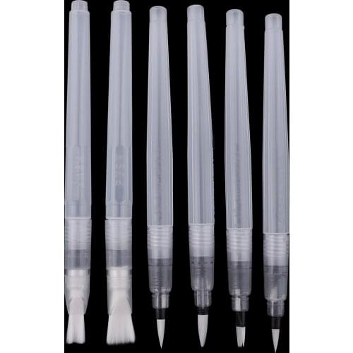 6 Pieces Solid Watercolor Brush Pens Water Storage Brush Pens For Artists