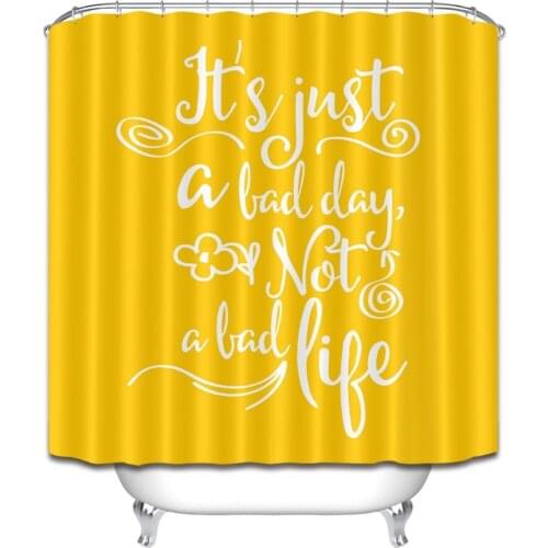 72'' Inspiring Words Classic Sayings Encourage The Heart Bathroom Waterproof Fabric Shower Curtain 12 Hooks Bath Accessory Sets