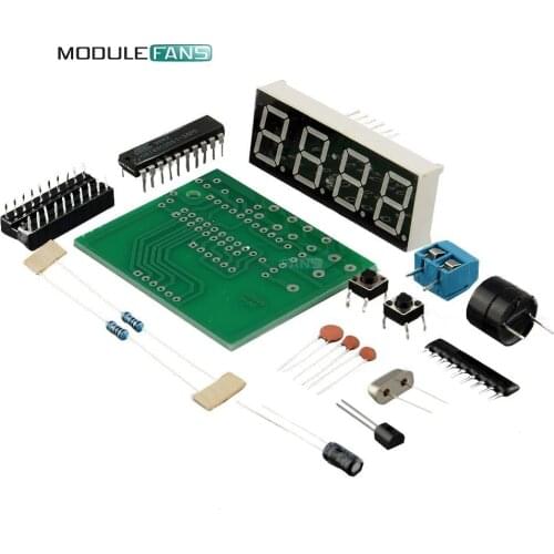 AT89C2051 Digital LED Display 4 Bits Electronic Clock Electronic Production Suite DIY Kit