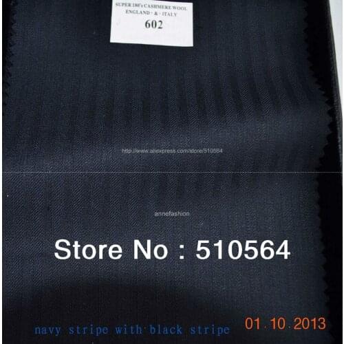 Free shipping 100% worsted wool Custom made Business suit Men navy hidden stripe Suit Three pieces Suit ( jacket + pant + vest )
