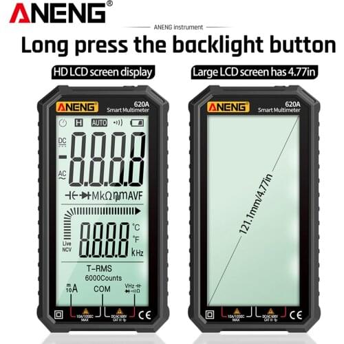 ANENG Digital Multimeter 620A 6000 Counts NCV Auto-Ranging Multimeter Voltage Tester Voltmeter Electric Voltage Tester