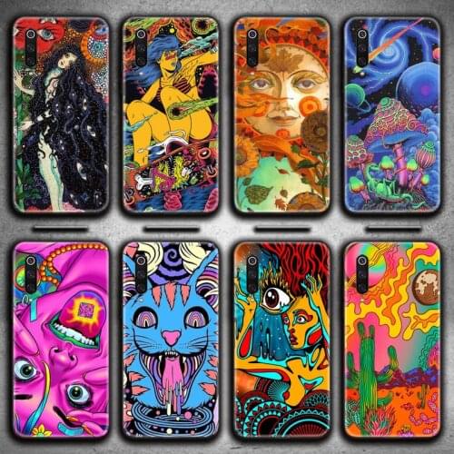 Colourful Psychedelic Trippy Art Phone Case for Xiaomi Mi Note 10 Lite Mi 9T Pro xiaomi 10 CC9 9SE