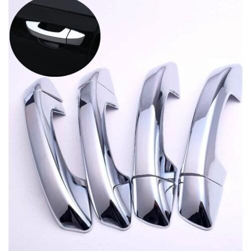 FUNDUOO For Seat Arona 2017 2018 2019 2020 CHROME DOOR HANDLE COVERS CAPS TRIM Car Sticker Styling Accessories