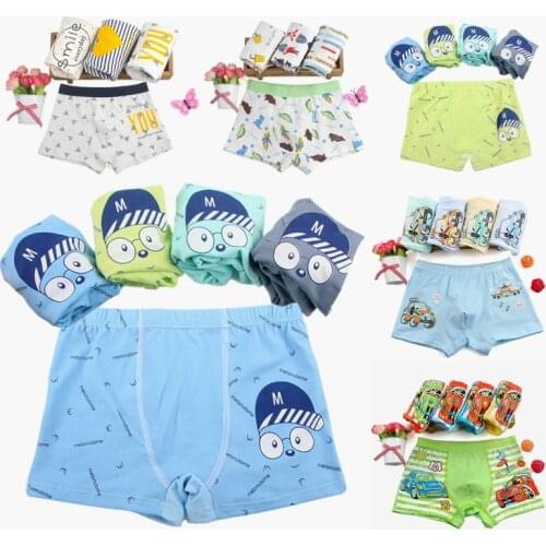 1PC Color Random Boys Cotton Panties Underwear Baby Short Briefs Underpants 1-12Year