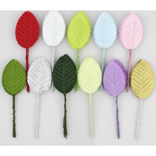 200pcs Artificial leaf flowers Green Artificial leaves Silk stocking flower Bouquet Garland Wedding scrapbooking Decor