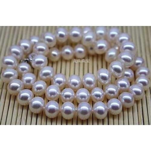 Classic 9-10mm south sea white pearl necklace 19inch Pearl Necklace