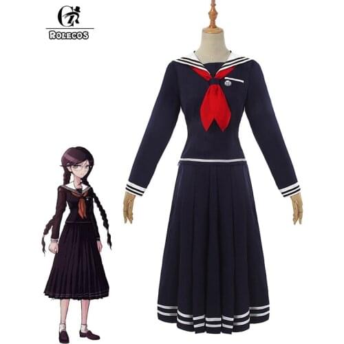 ROLECOS Anime Danganronp Cosplay Fukawa Toko Costume Cosplay Costume Top Skirt School Uniform Girl Costume Full Set