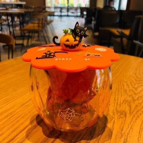 Creative Mug Golden Osmanthus Cup Pumpkin Cup for Star Papa Cup Silicone Lid Heat-resistant Glass Coffee Cups