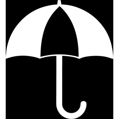 Umbrella Creative Sticker High Quality Car Decal Personalized Pvc Waterproof Car Window Decal Black/white, 17cm*15cm