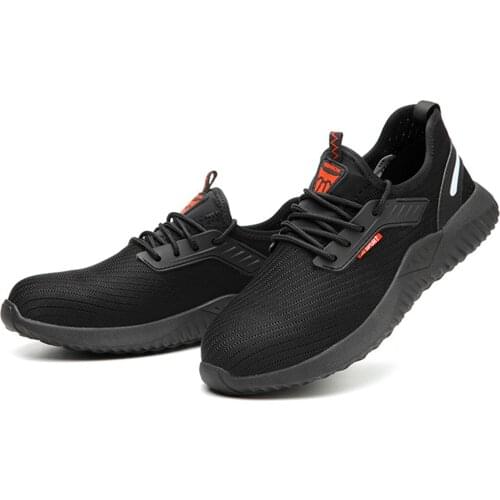 Steel Toe Safety Shoes Labor Protection Shoes for Men Women Work Sneakers Breathable Lightweight Industrial & Construction Shoe