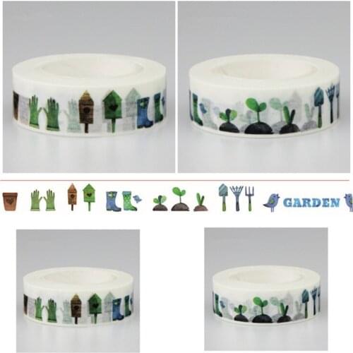 Ayron 1 pcs 1.5cm*10m Spring season tree planting tools Decorative Washi Tape DIY Scrapbooking Masking Tape School Office Supply