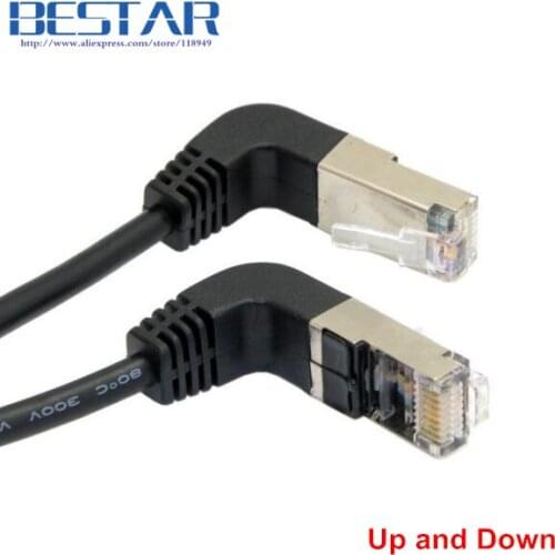 Elbow Down & Up Angled 90 Degree cat5e 8P8C FTP STP UTP Cat 5e Ethernet Network Cable RJ45 Lan Patch Cord 0.4m 1m 2m 3m 5m Angle