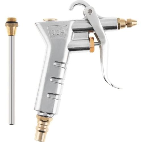 TL-128-989 Mini Pneumatic Blowing Dust Gun Tool with 7.5mm Air Inlet Port and 10cm Replacement Long Nozzle for Cleaning Dust