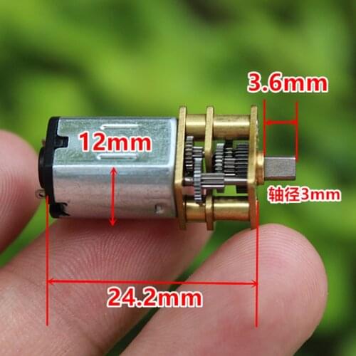 Micro N20 Gear Motor DC 3V-6V 5V 28RPM Slow Speed Mini 12mm Full Metal Gearbox Gear Reducer Motor DIY Robot Car Electronic lock