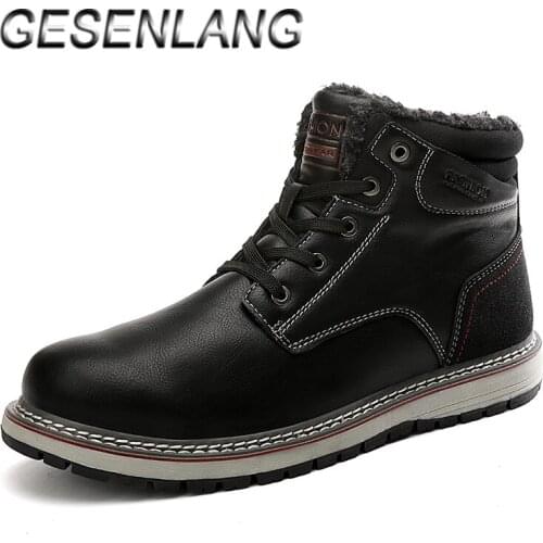 Winter Mens Walking Shoes With Fur High Top Comfortable Warm Snow Boots Nonslip Wear Resistant Outdoor Casual Male Sneakers NEW