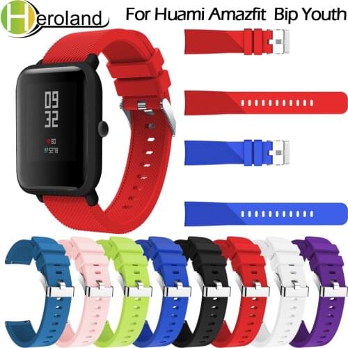 20mm Soft Silicone sport Strap For Huami Amazfit Bip Youth Watchband For Xiaomi Huami Amazfit Bip Youth Lite Bands Bracelet