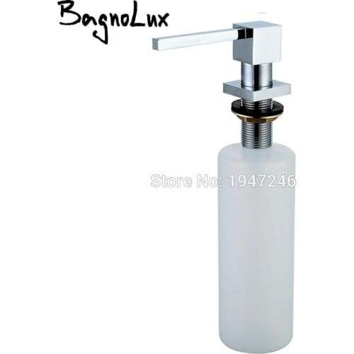 100% Solid Brass High Quality Built In Deck Mount Pump Countertop Kitchen Sink Soap Dispenser Set With ABS Pump & 10 Oz Bottle