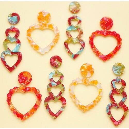 Earring Set Series Cute Love Frame Earring Pendant DIY Homemade Jewelry Accessories