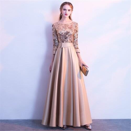 Shiny Sequin Evening Dress Annual Meeting Banquet Host Celebrity Short Long Mid Nightgown Sexy Party-dress Formal Elegant Daily
