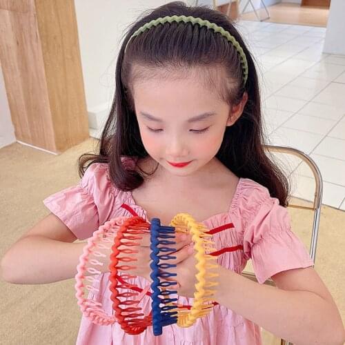 Fashion Simple Headdress Solid Color Plastic Hair Comb Headbands Headband Hair Hoop Bezel With Teeth Hair Accessories For Women