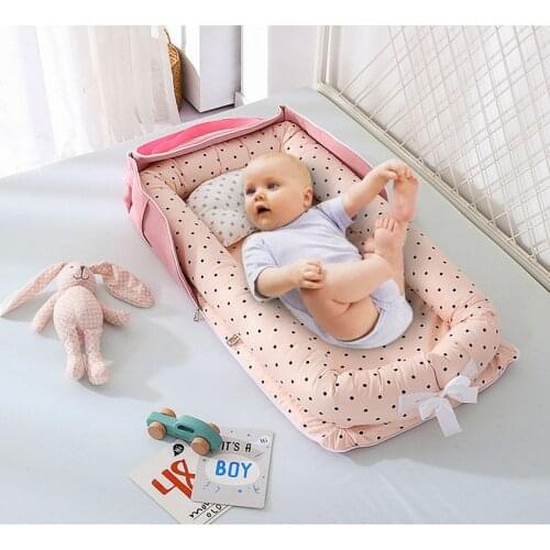 Cotton Cradle Crib Portable Baby Nest Bed for Boys Girls Travel Bed Infant Baby Bassinet Newborn Bed portable crib for baby bed