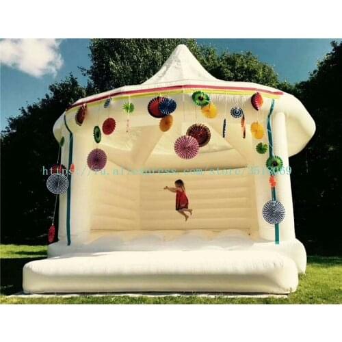 Selling hot-selling PVC white wedding inflatable tents, white inflatable trampoline tents
