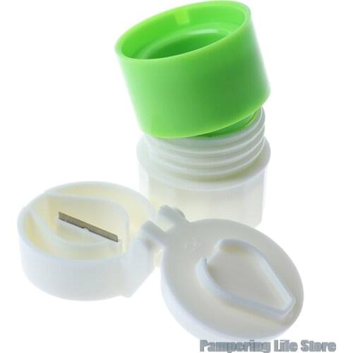 1pcs Pill Cutter Splitter Box 4 in 1 4 Layer Powder Tablet Grinder Powder Pill Cutter Medicine Splitter Box Storage Crusher