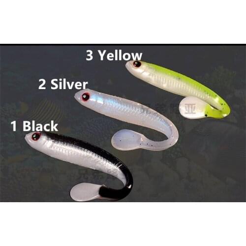 Fishing Soft Lure T Tails Bait Fish Jighead Texas Wacky Rig Attraction Worm Baits 2/3/4'' Inches 6-9 Pieces Bag