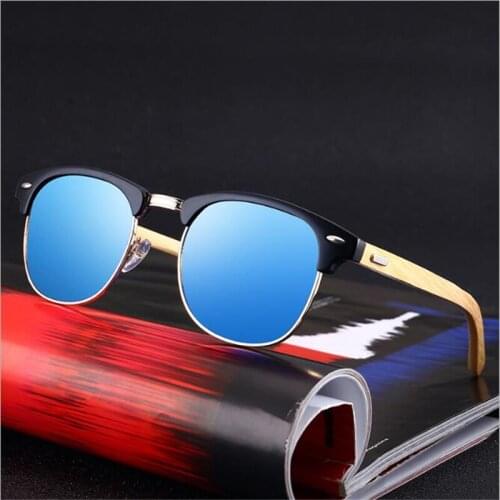 Woman retro sunglasses uv400 2021 wooden leg glasses men Brand Sports and Leisure Sunshade Mirror