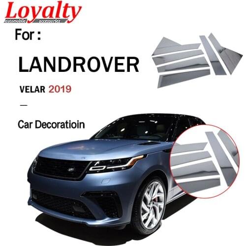 Loyalty for Land Rover Velar 2019 Window Pillar Bright Sequin Moulding Trim Silver Car Accessories