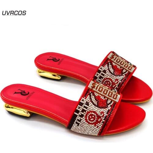 New Arrival Italian Style Slingbacks African Woman Slippers Simple Party Prom Summer Sandals Italy Low Heels Women Wedding Shoe