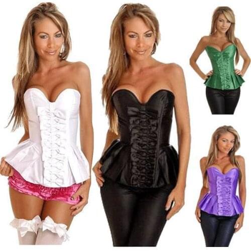 Three Color Hot Sale Lace Up Design Body Shaper Women Satin Corset 3S3152 Waist Shaper Corset Slim