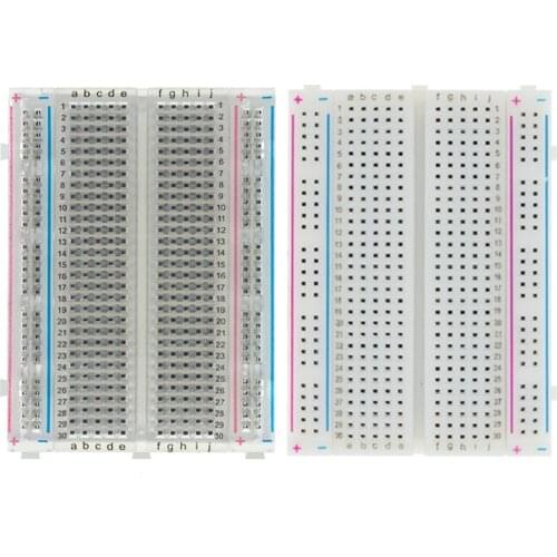 10pcs Mini bread board/breadboard 8.5cm x 5.5cm 400 holes Transparent/White DIY Electronic experimental Universal PC