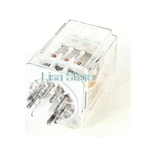 DC 24V Coil Voltage 3NO 3NC 3PDT 11 Terminals General Purpose Power Relay