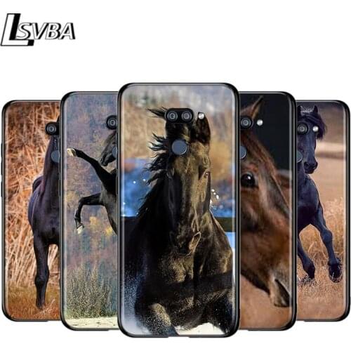 Anime Horse Animal For LG K22 K71 K61 K51S K41S K30 K20 2019 Q60 V60 V50S V50 V40 V30 G8S G8 X ThinQ Black Phone Case