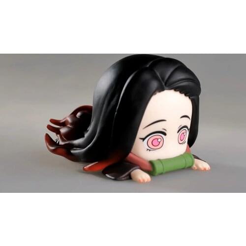 Anime Demon Slayer: Kamado Nezuko, Prone Pose, Case Car Decoration, Q Version Boxed Doll anime figure girl