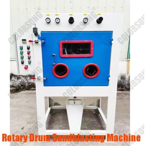 Automatic Tumble Blaster For Sale Tumble Basket Blasting Drum For Batch Production Tumble Sand Blasting Cabinet