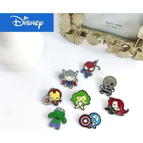 Disney Marvel Spider-Man The Hulk Enamel Pins Metal Brooch Backpack Bag Collar Lapel Badges Men Women Fashion Gifts