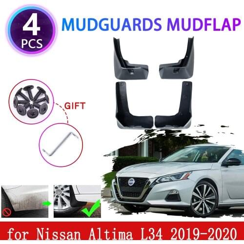4PCS for Nissan Altima L34 2019 2020 Mudguards Mudflaps Fender Mud Flap Splash Guards Protect Front Rear Wheel Car Accessories