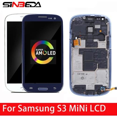 100% Super AMOLED LCD For Samsung Galaxy S3 Mini I8190 I8190N I8195 LCD Screen Display Touch Screen Digitizer Assembly