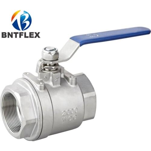Good quality two-piece 1" DN25 Female 304 stainless steel pipe ball valve