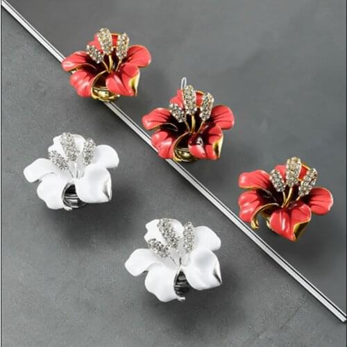 Euporean Fashion Creative Rose silver white gold red crystal kitchen cabinet cupboard drawer tv cabinet dresser door handle knob