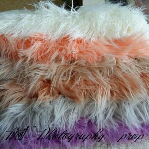 85x100cm Faux Mongolian Fur, Newborn Photo Prop, Faux Fur Photography Prop
