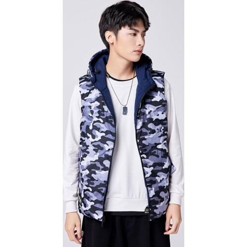 Korean Camouflage Vest Jacket Mens 8XL Autumn Warm Sleeveless Jacket Male Winter Casual Waistcoat Men Vest Plus Size Veste Homme