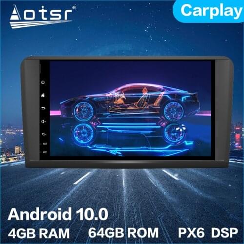 For Mercedes-Benz ML Class W164 Android 10 Multimedia Player Newest PX6 4G+64GB Car Radio Player GPS Navigation HD Touch Screen