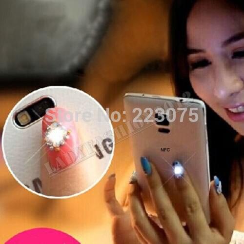 NFC Nail Art Sticker With LED Light Flash Affixed Scintillation Tips Decoration Tools Xmas gift 5 PCS/lot